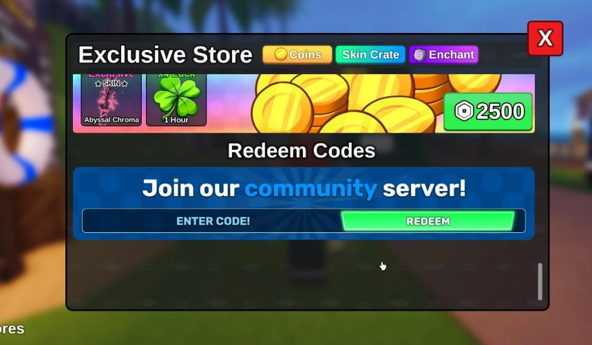 fish it codes redeem